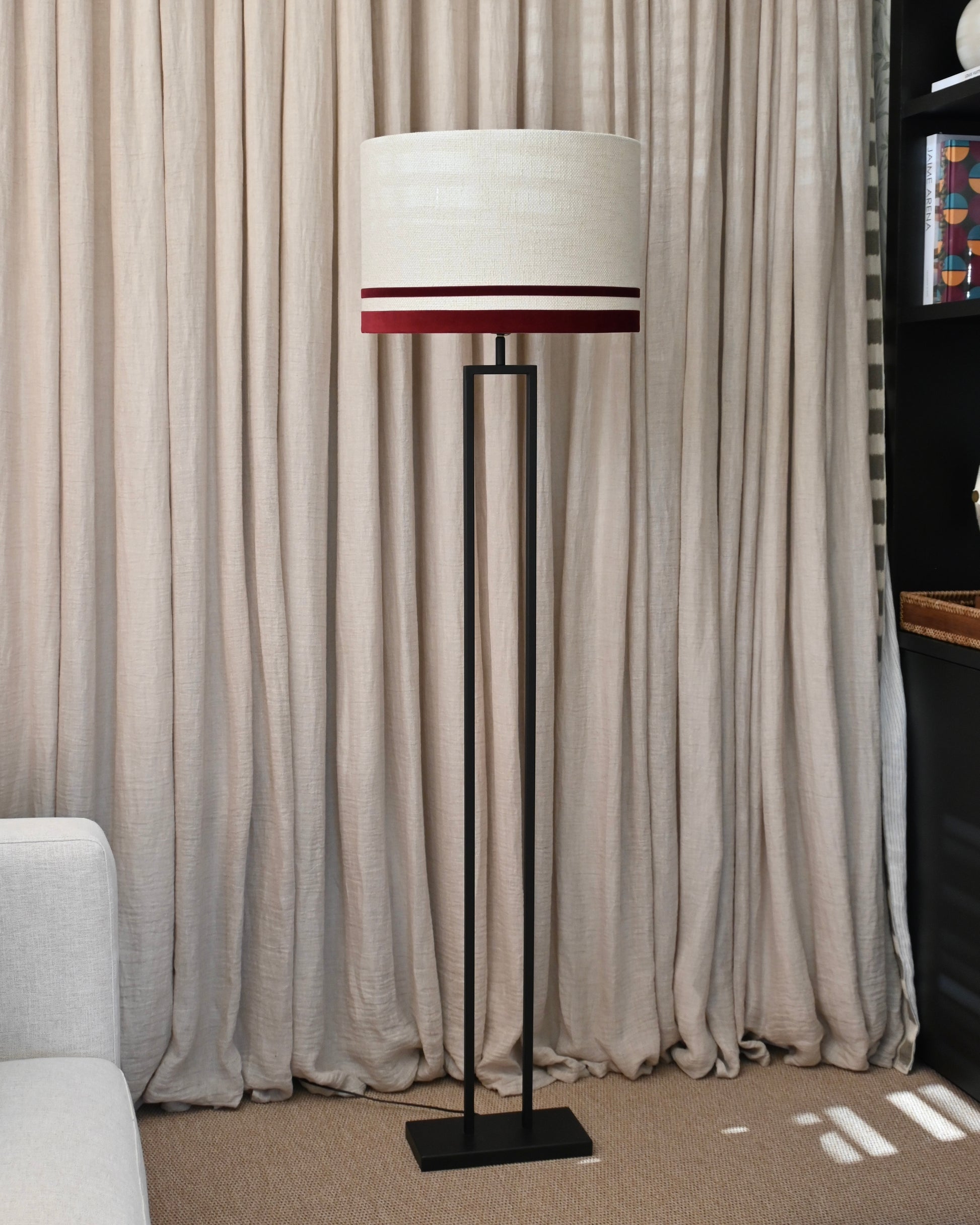 Base lampara de pie hierro negro 145cm h