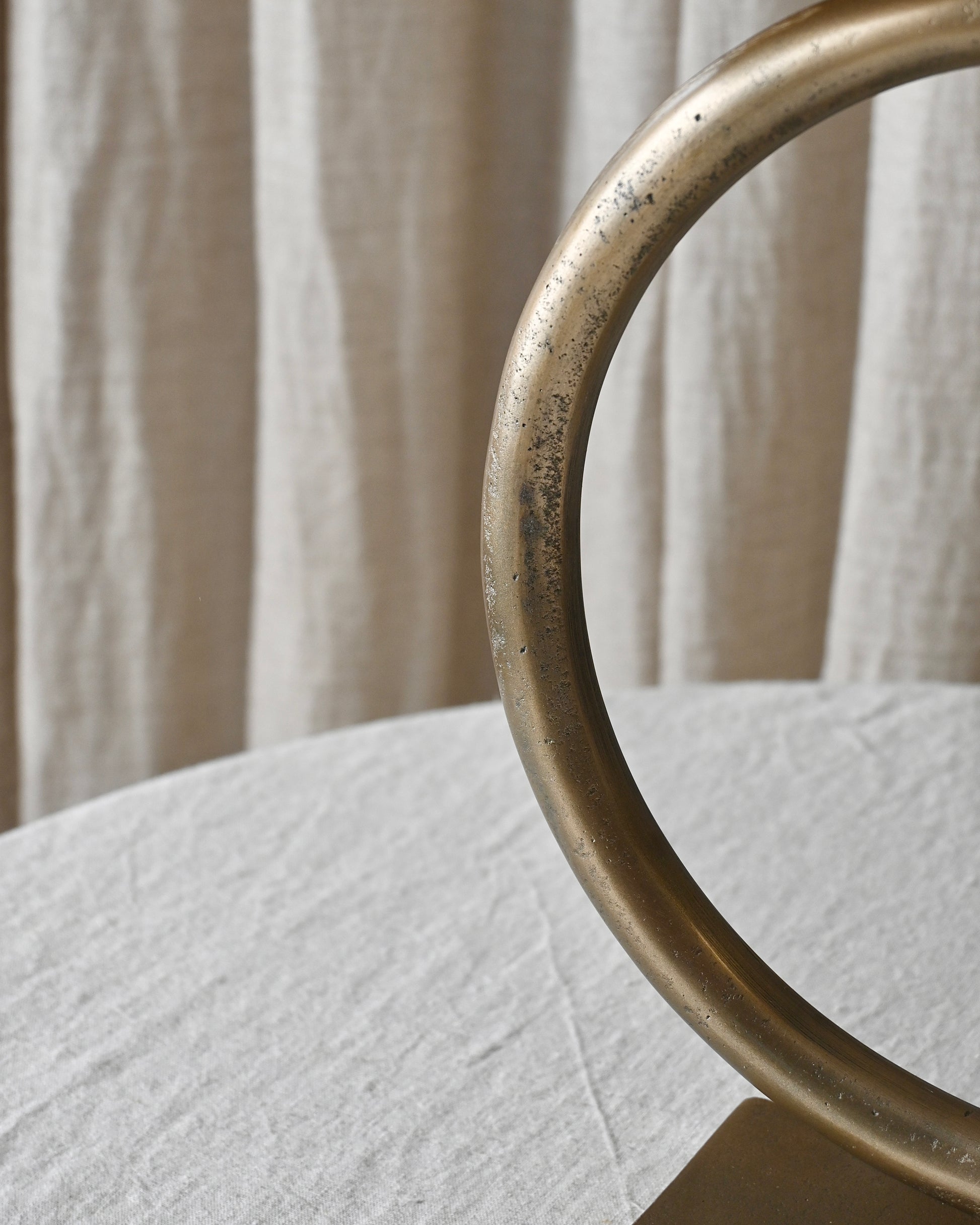 Base lampara aro bronce 30x12,5x35h cm