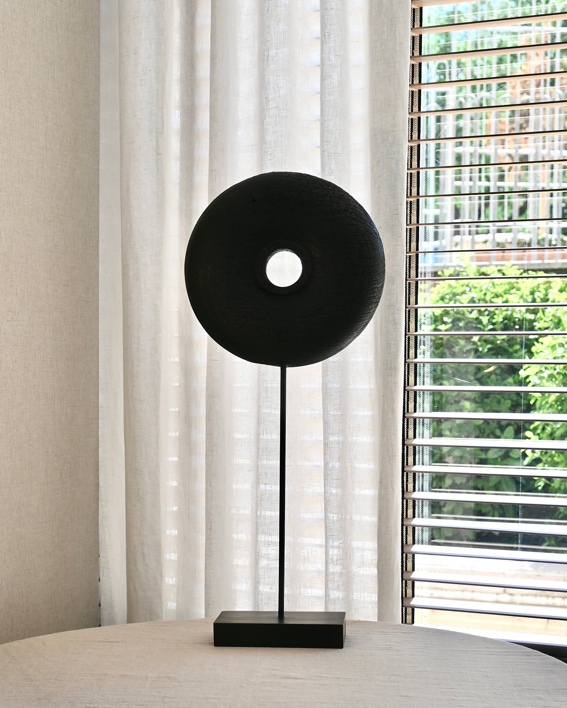 Disco de madera decorativo