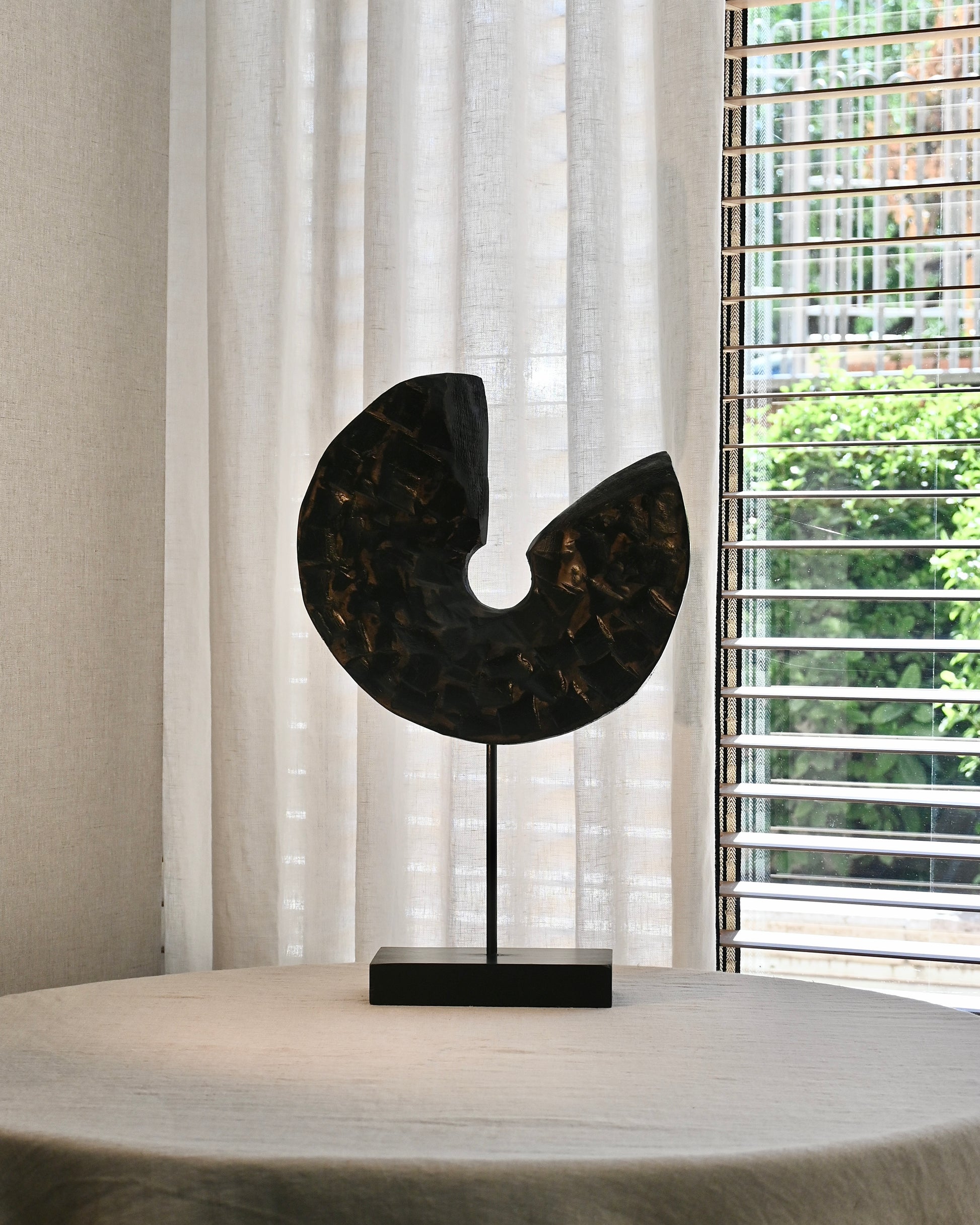 Disco abierto de madera