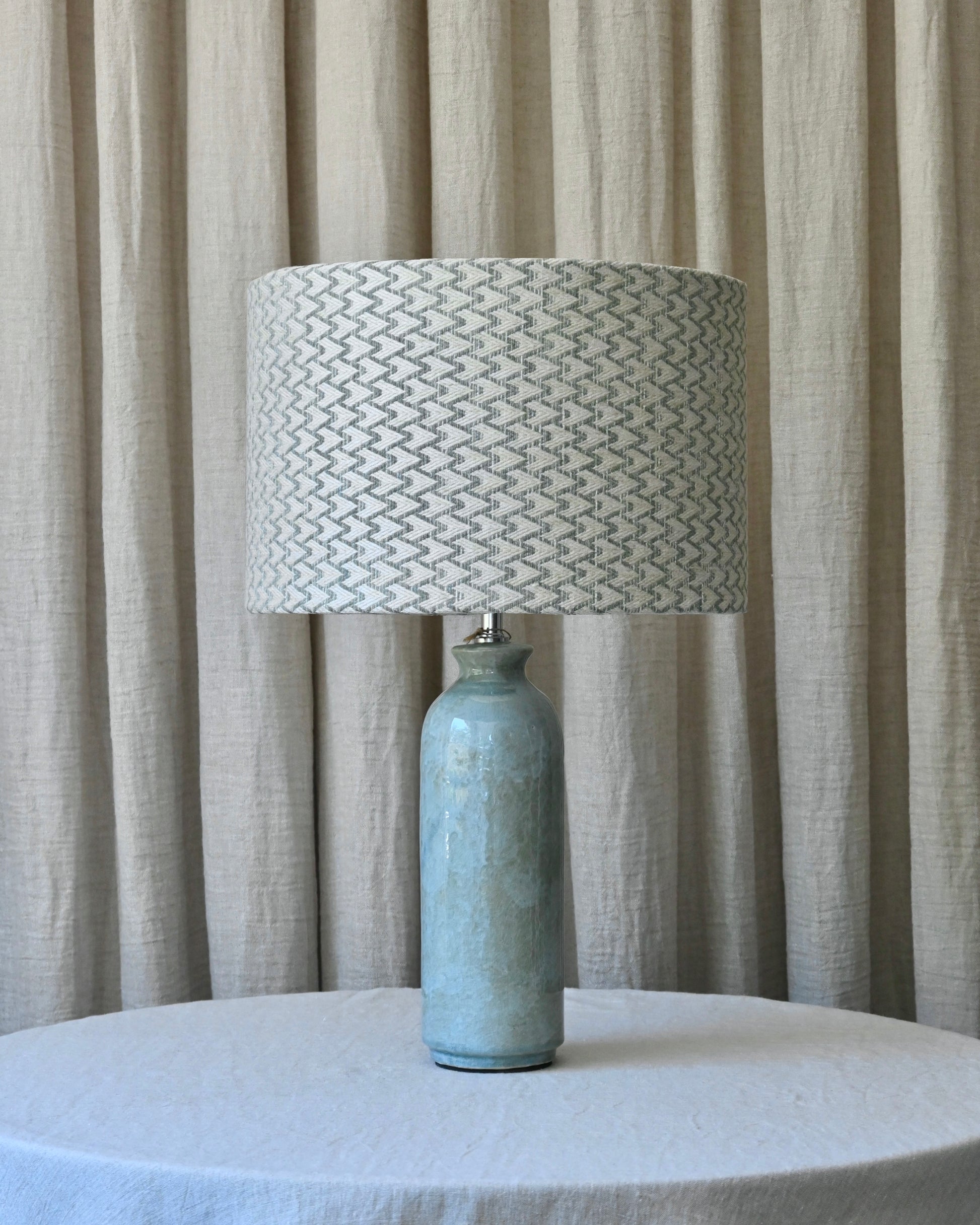 Base lampara ceramica azul