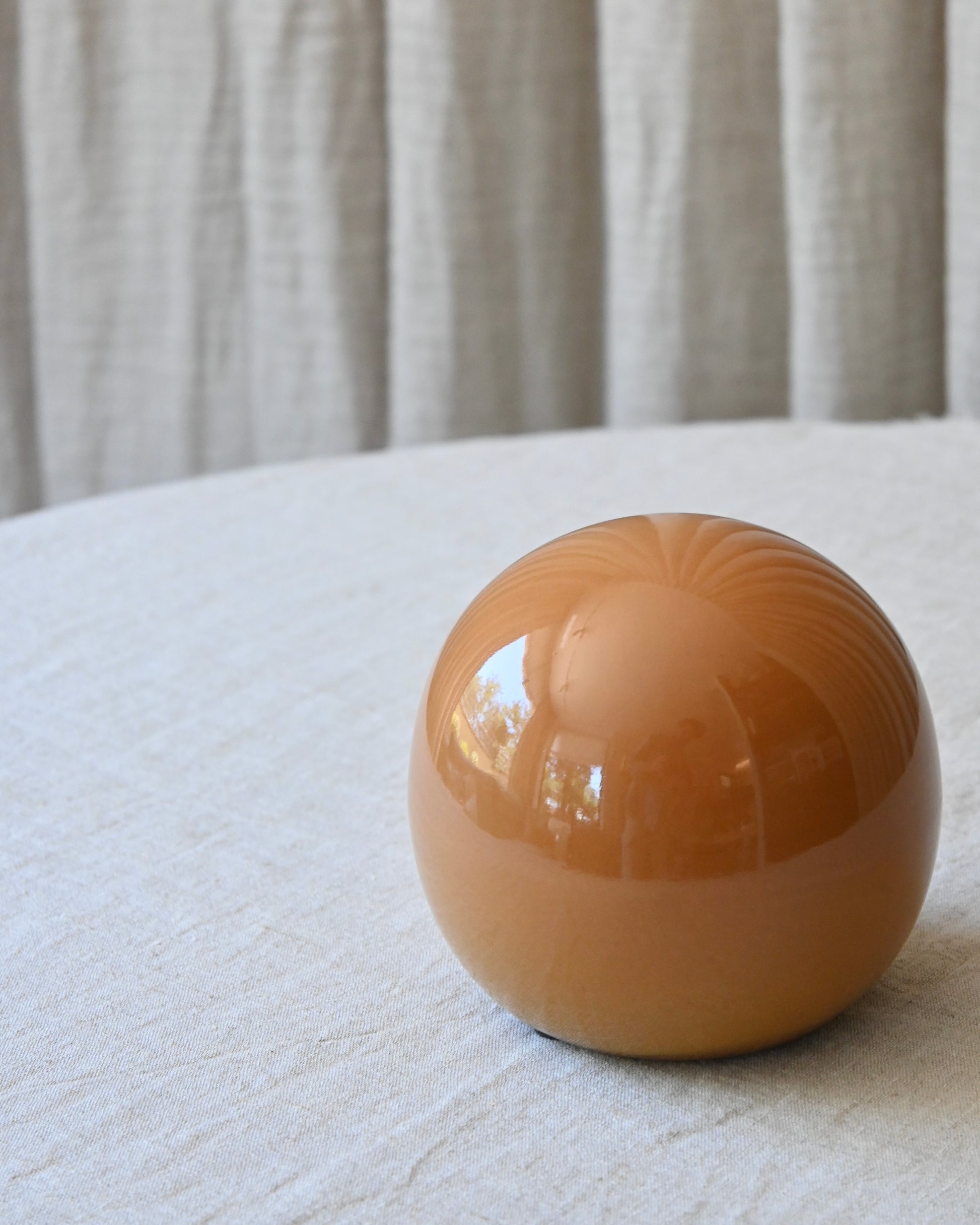 Bola decorativa cerámica S mostaza