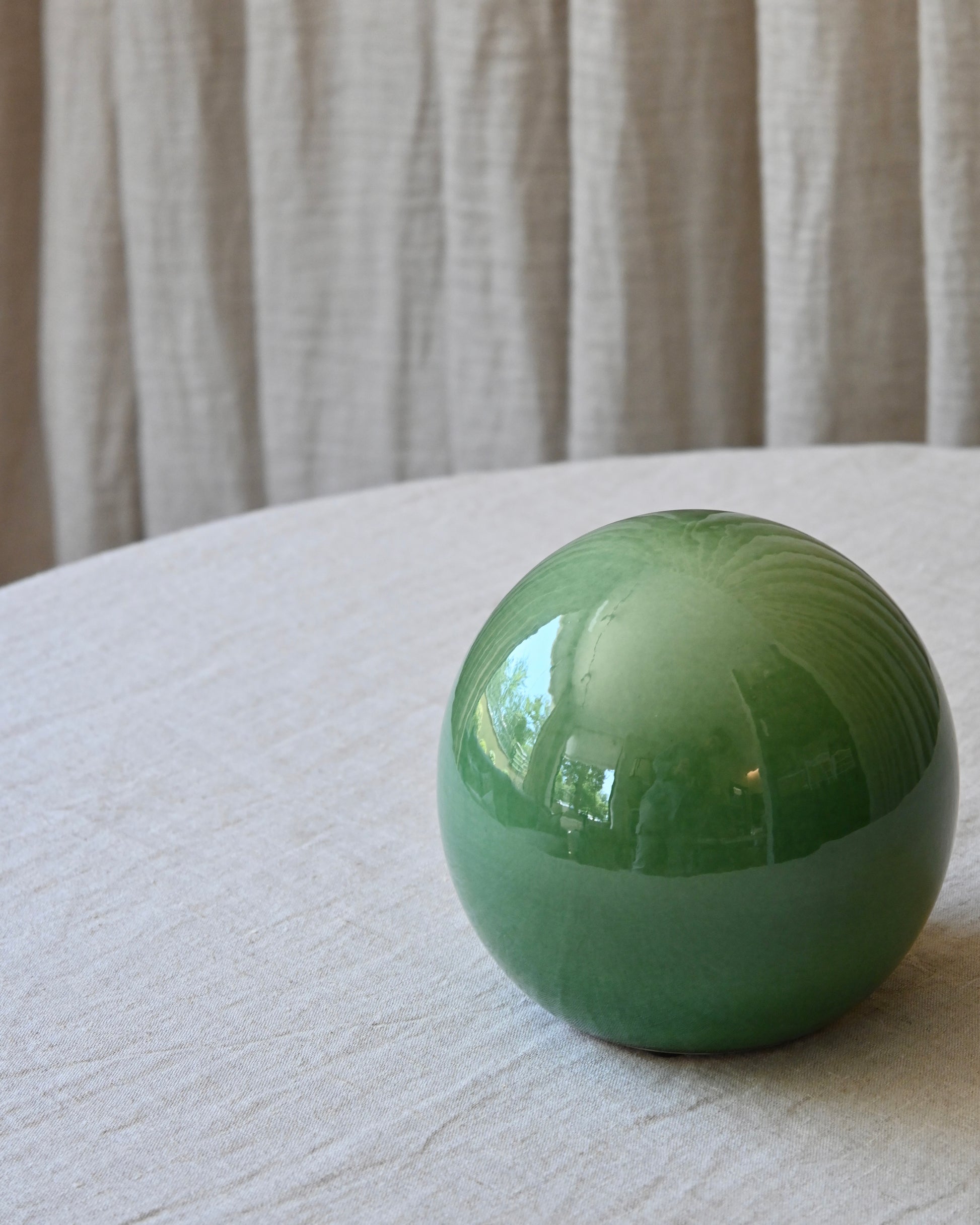 Bola decorativa cerámica M verde