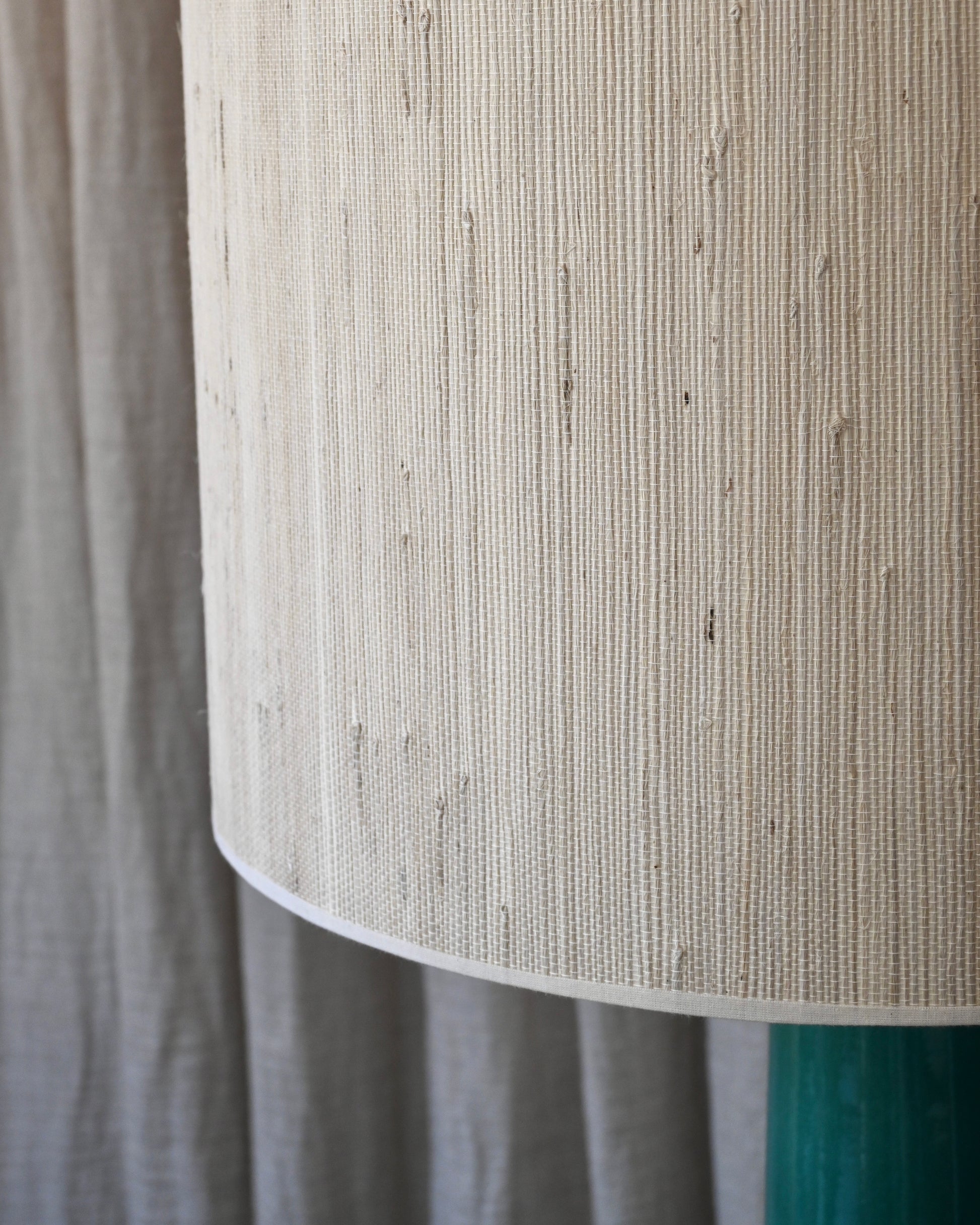 Pantalla de rafia 50Ø x 34h cm