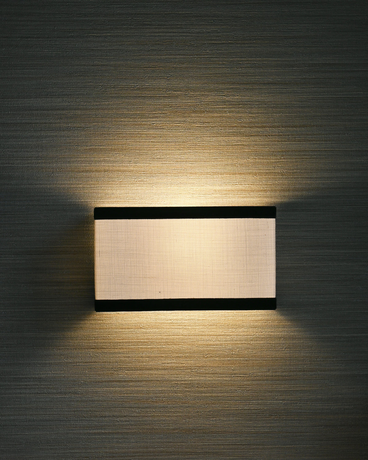 Aplique rectangular lino y terciopelo