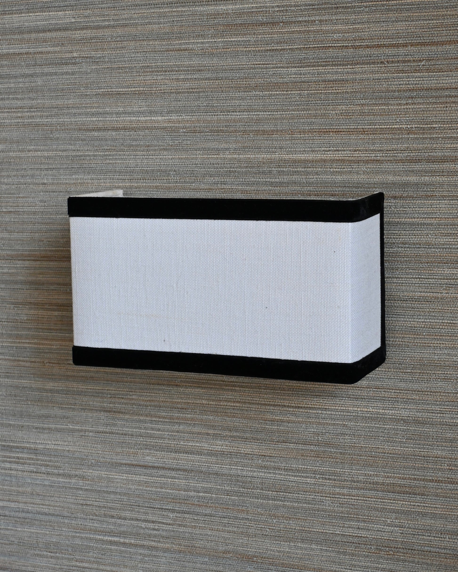 Aplique rectangular lino y terciopelo