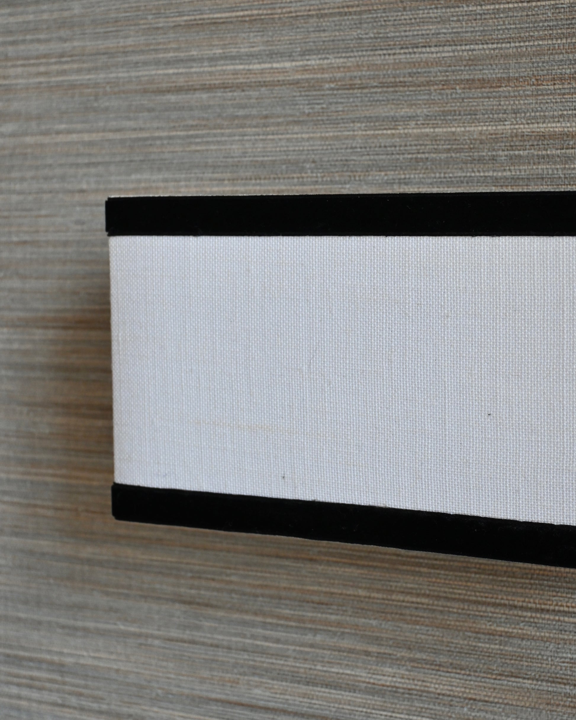 Aplique rectangular lino y terciopelo