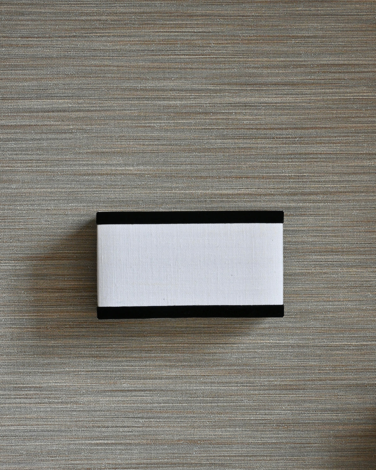 Aplique rectangular lino y terciopelo