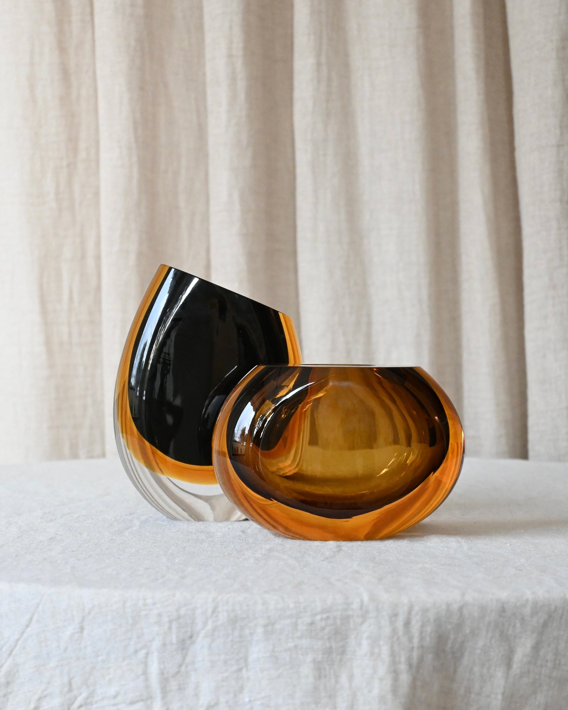 Jarrón Murano 92 fumê-ambar
