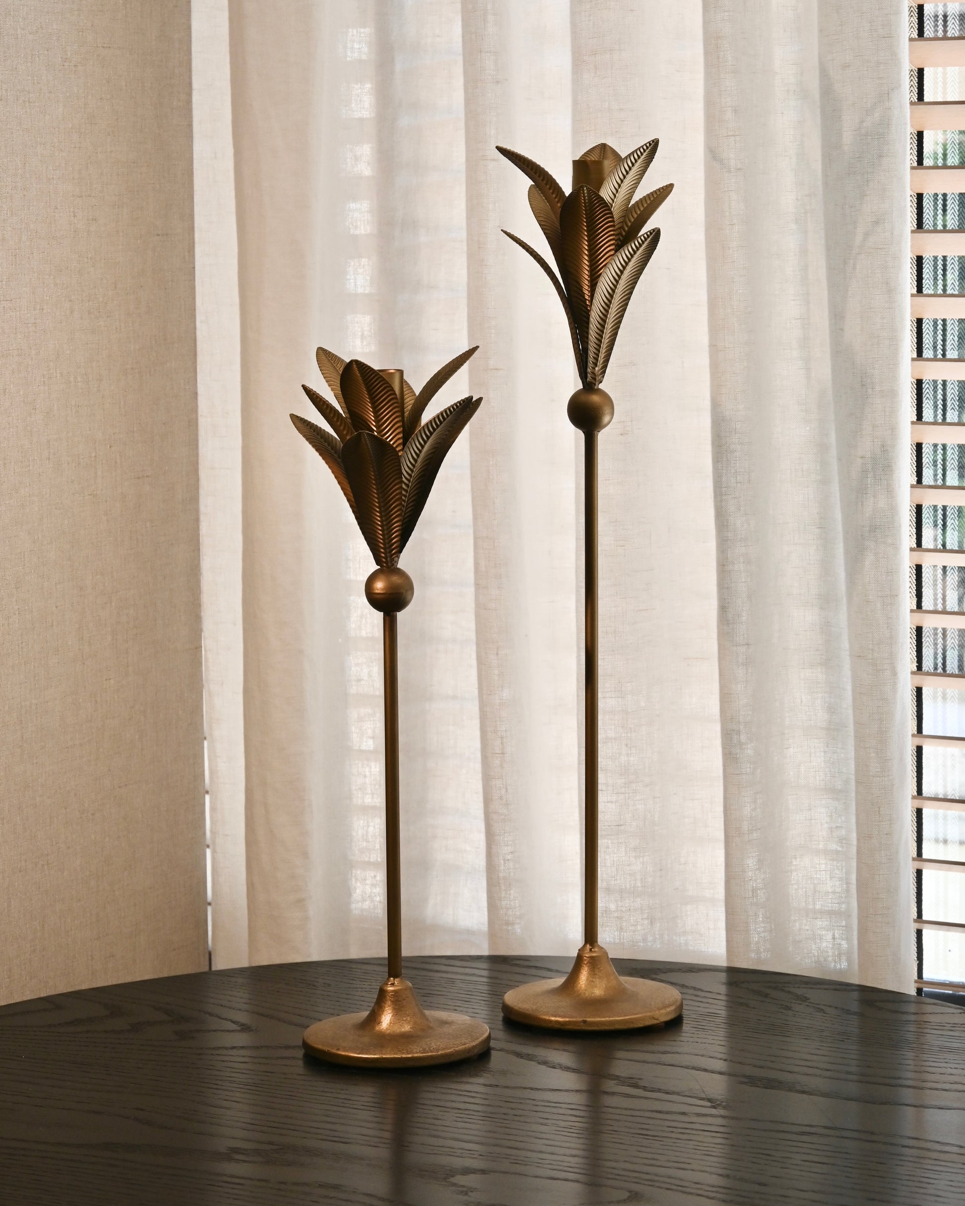 Portavelas metal flor