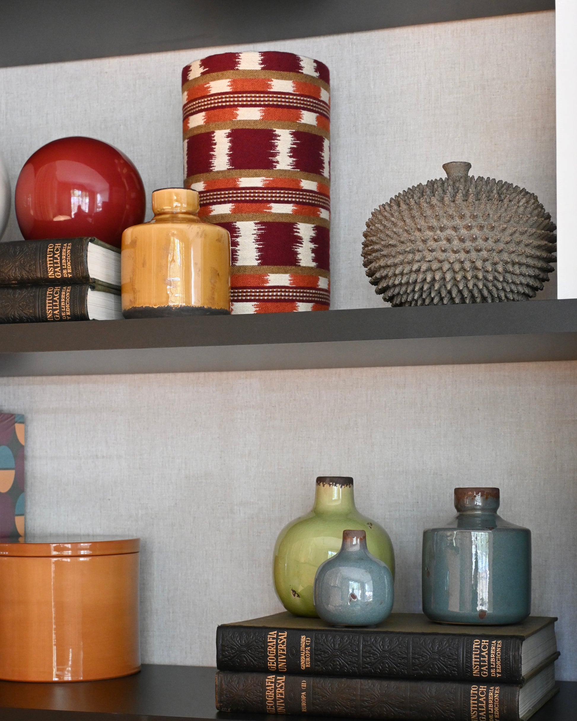 Jarrón Granada ceramica verde L