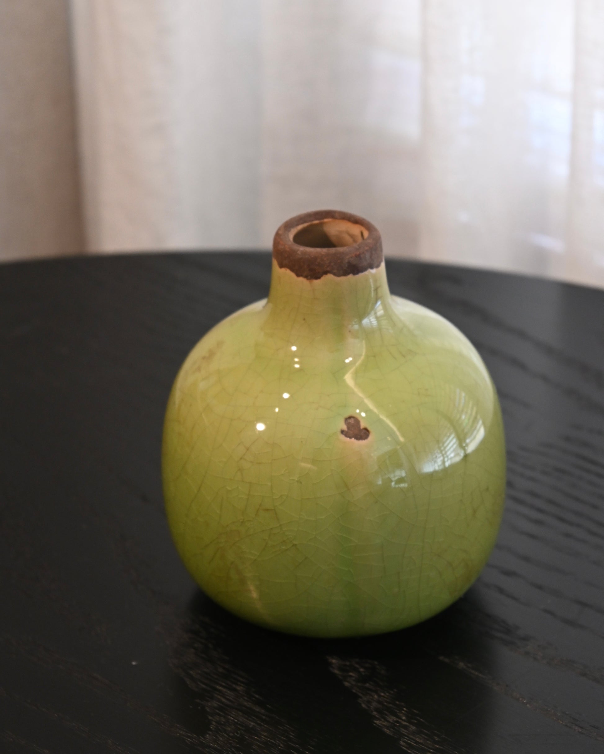 Jarrón Granada ceramica verde M