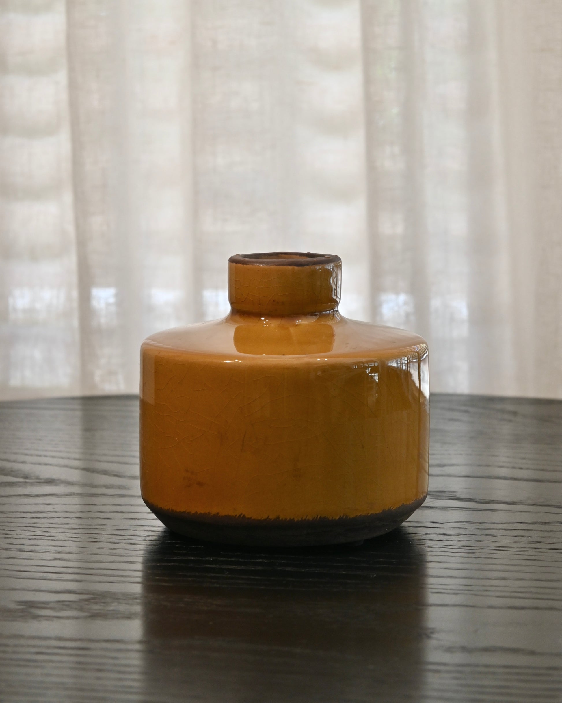 Jarrón Cordoba ceramica mostaza L