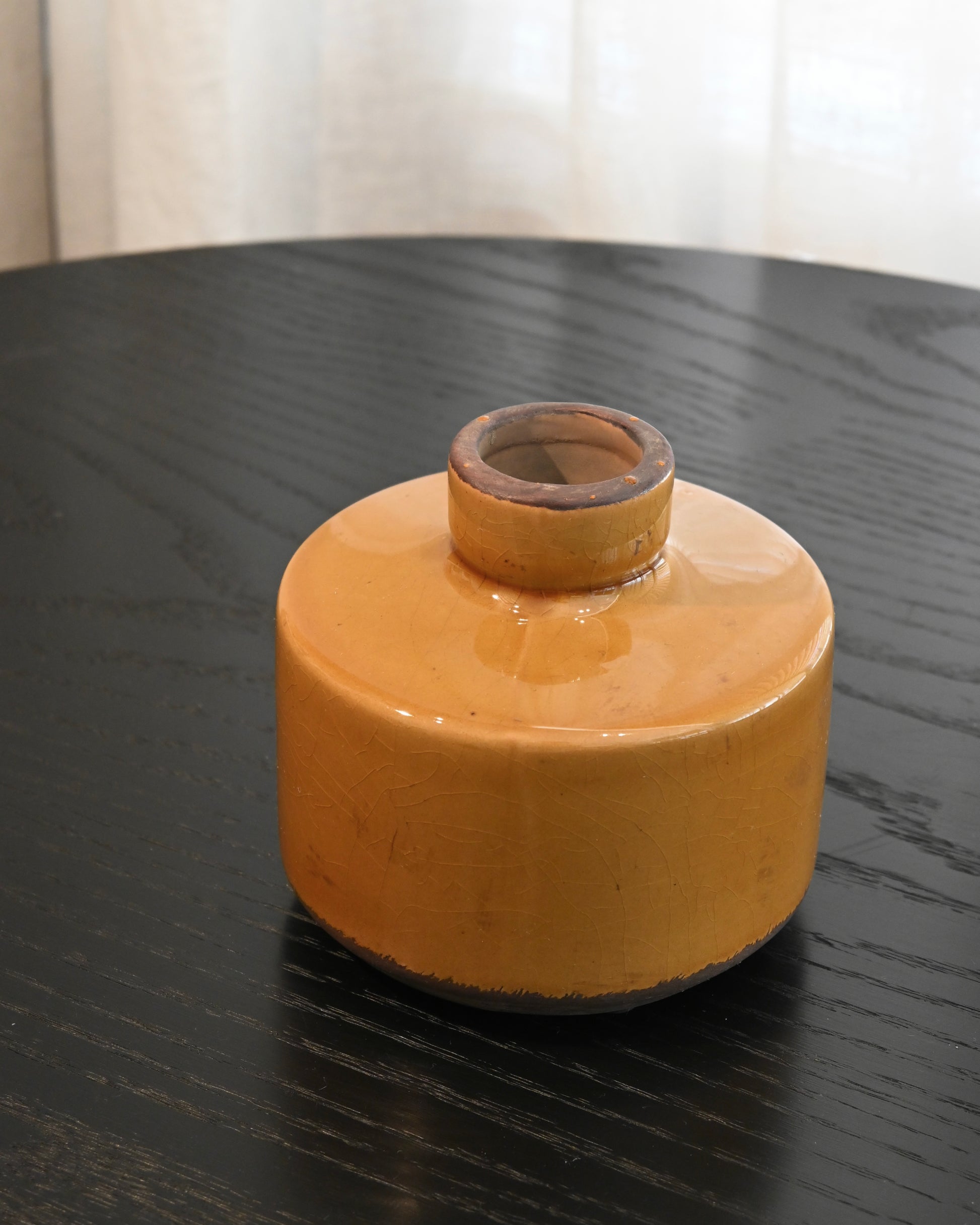 Jarrón Cordoba ceramica mostaza L