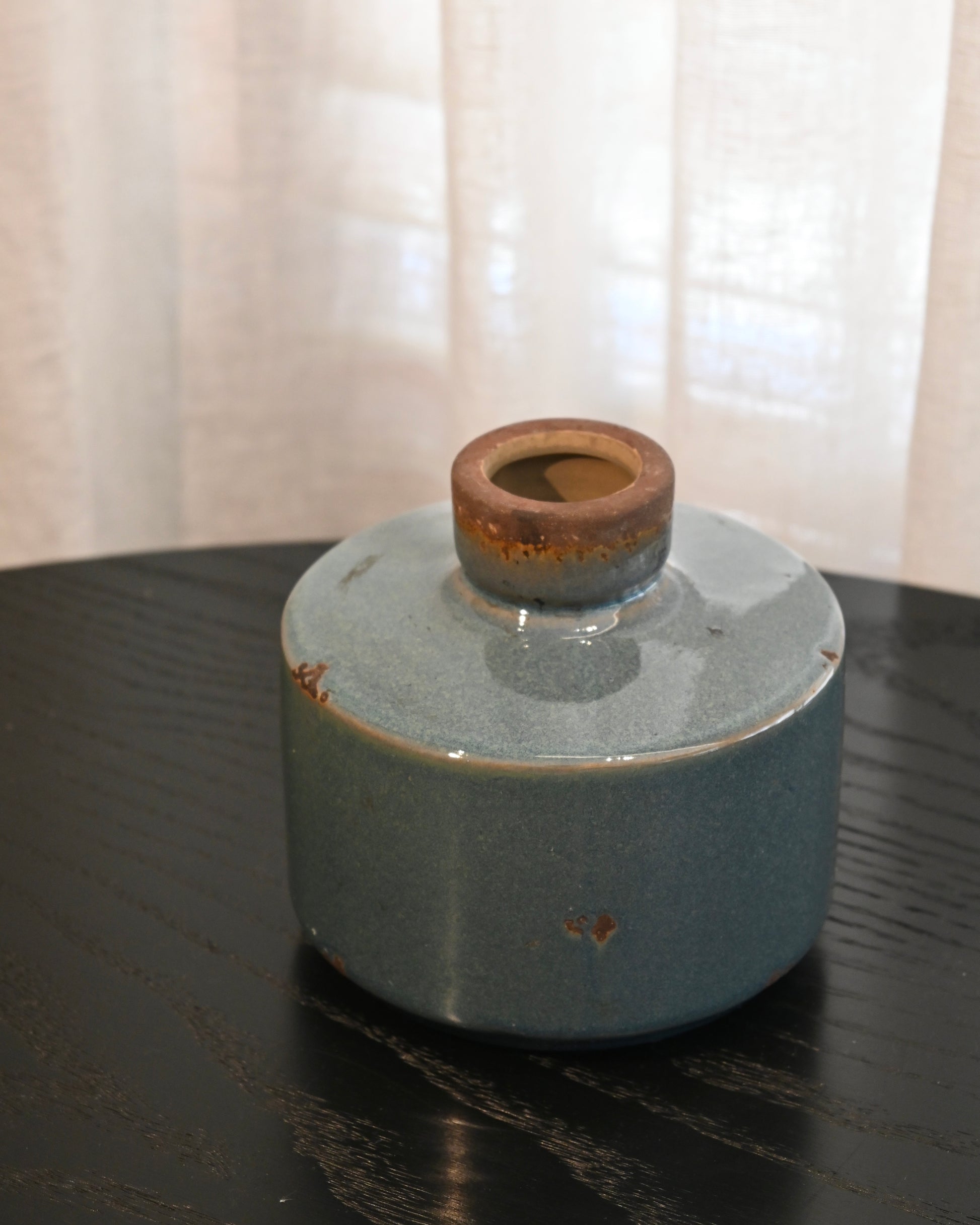 Jarrón Cordoba ceramica azul L