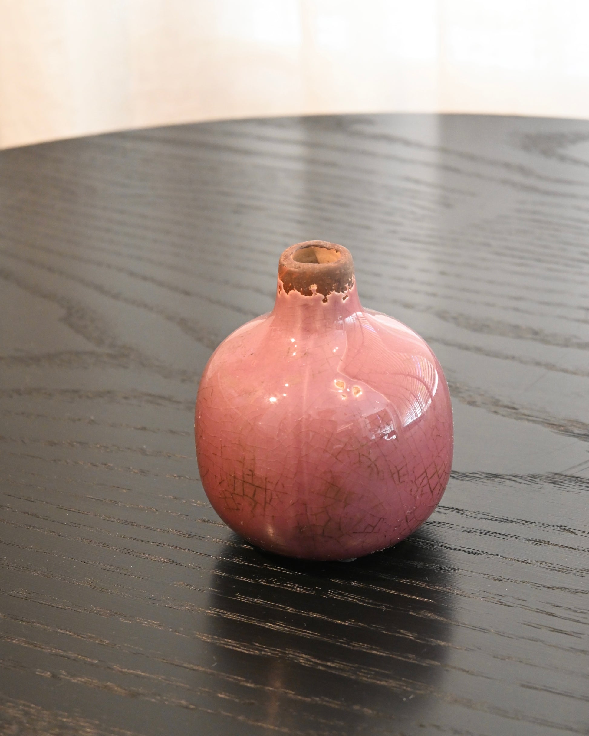 Jarrón Granada ceramica guinda S