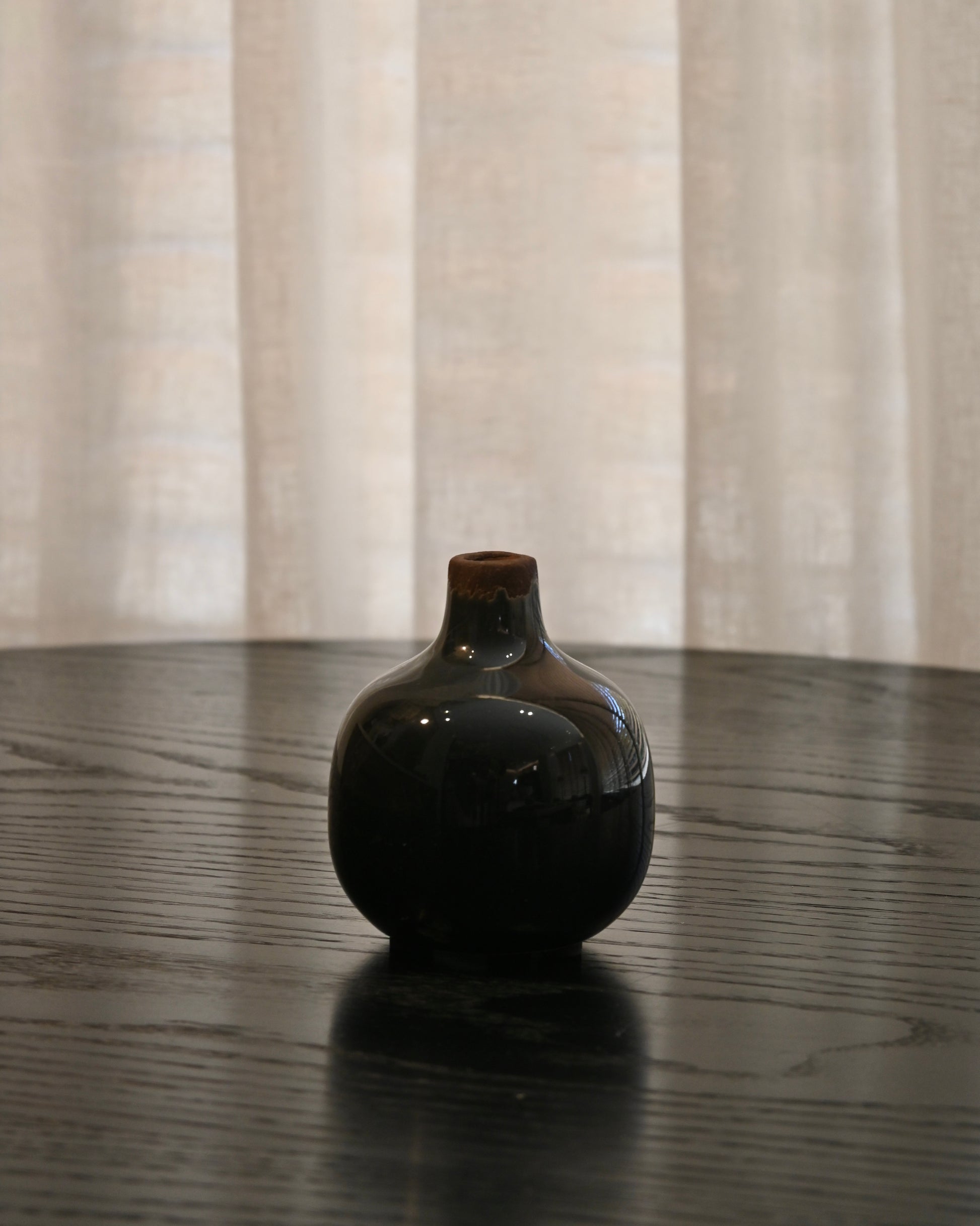 Jarrón Granada ceramica gris S