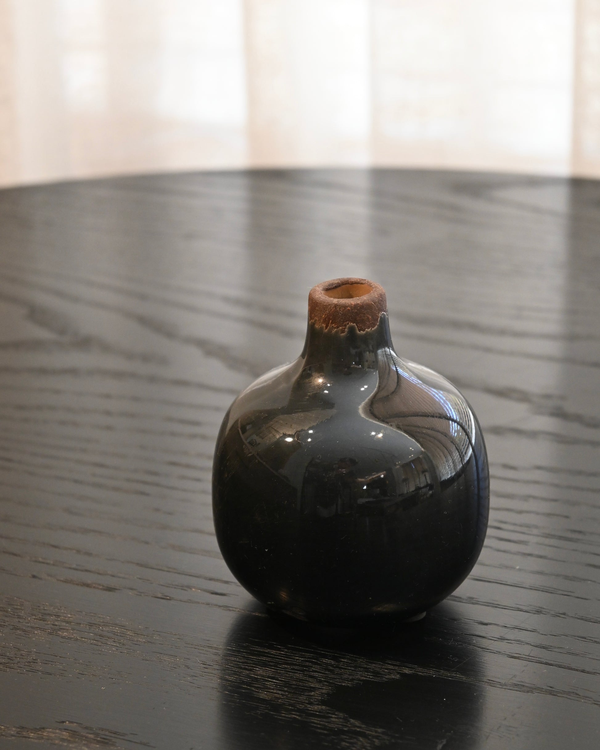 Jarrón Granada ceramica gris S