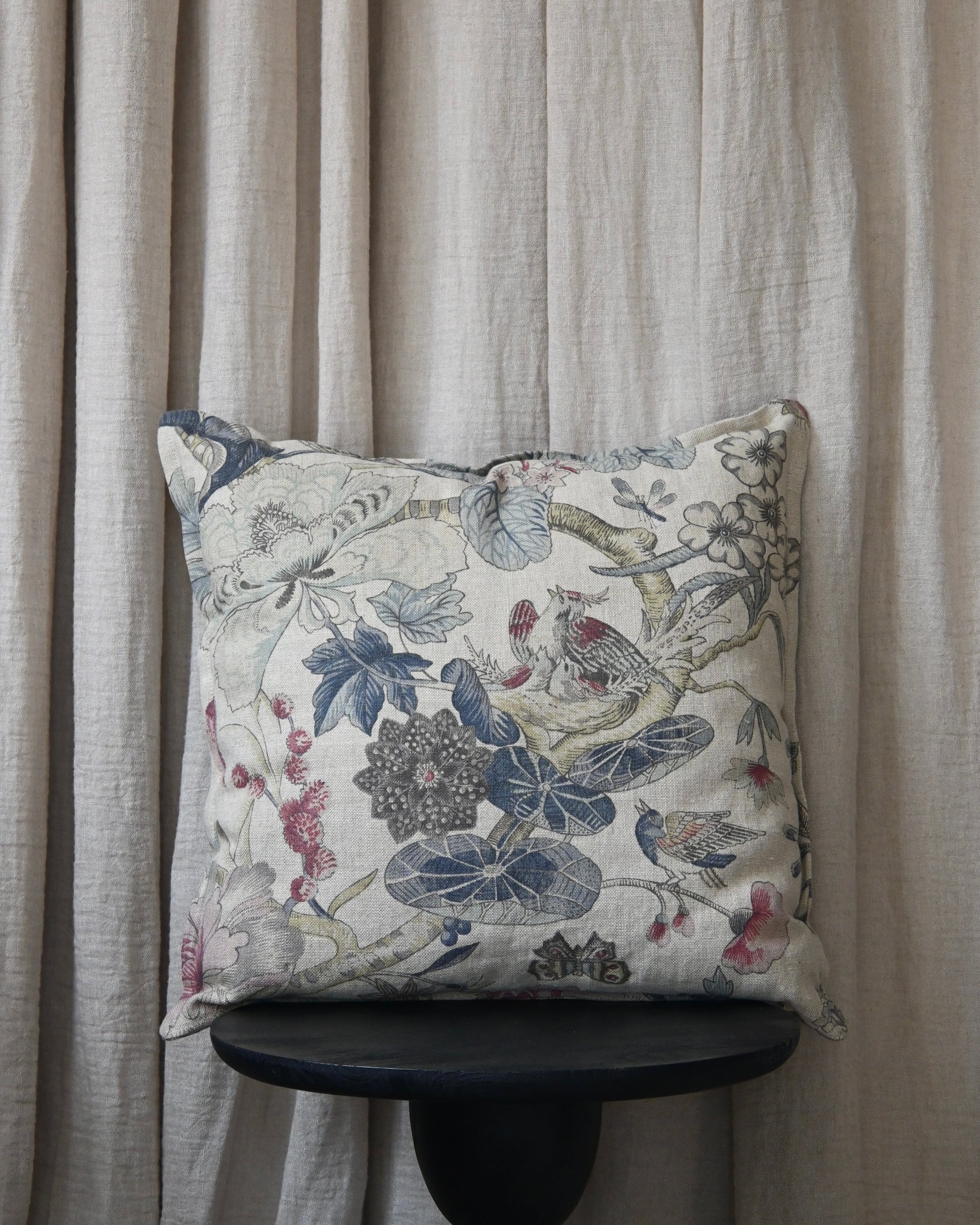 Almohadón lino flores