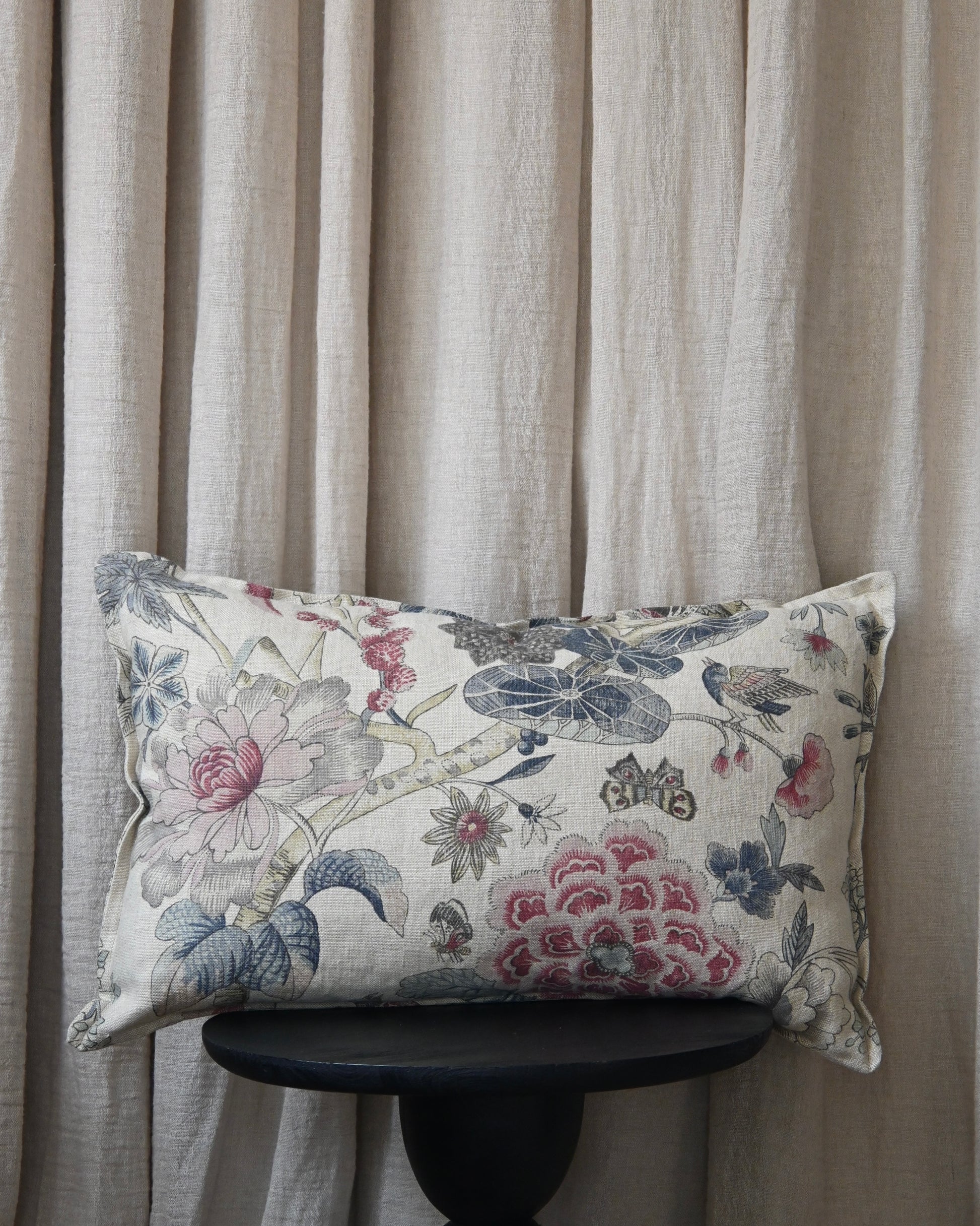 Almohadón lino flores