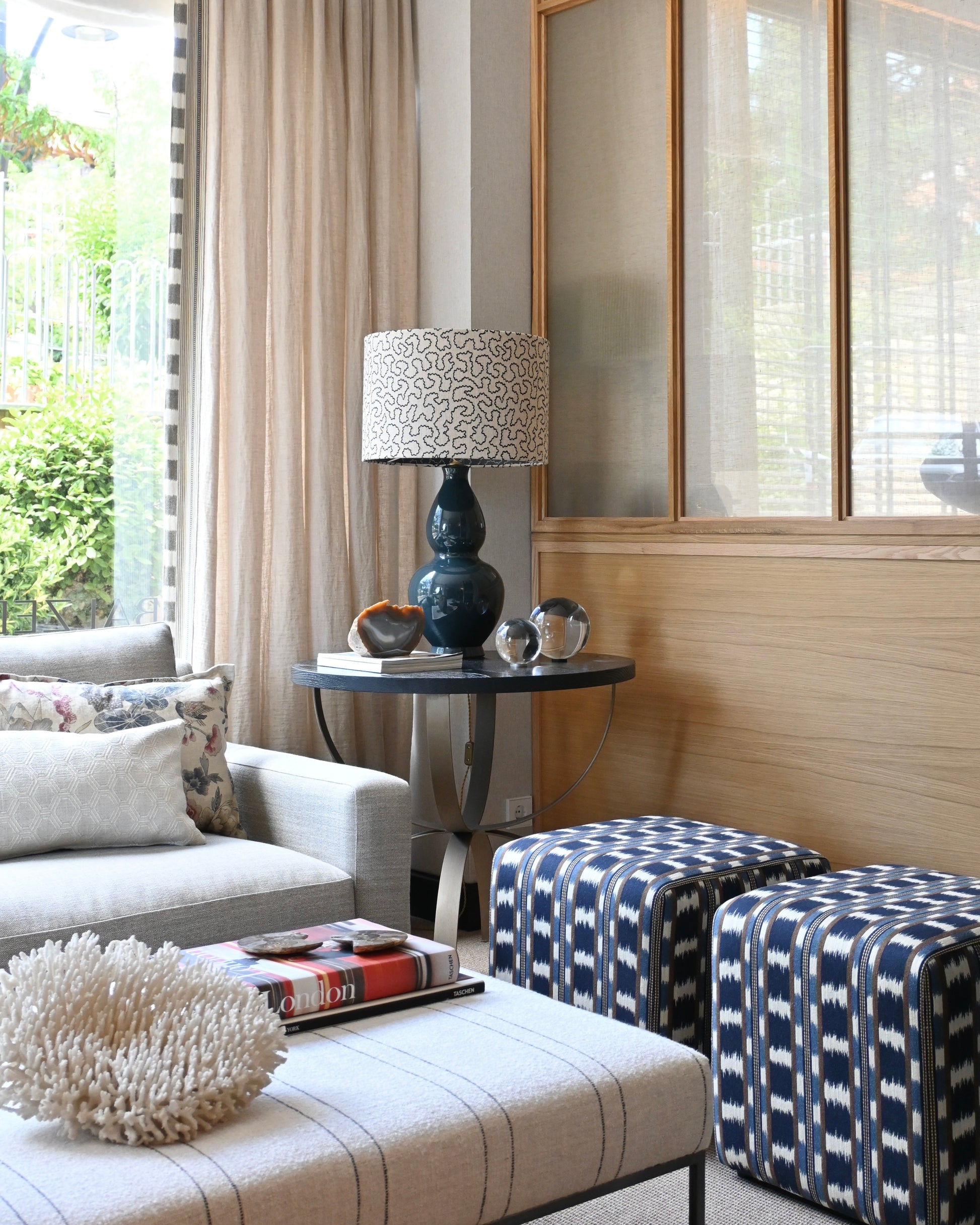 Almohadón lino flores